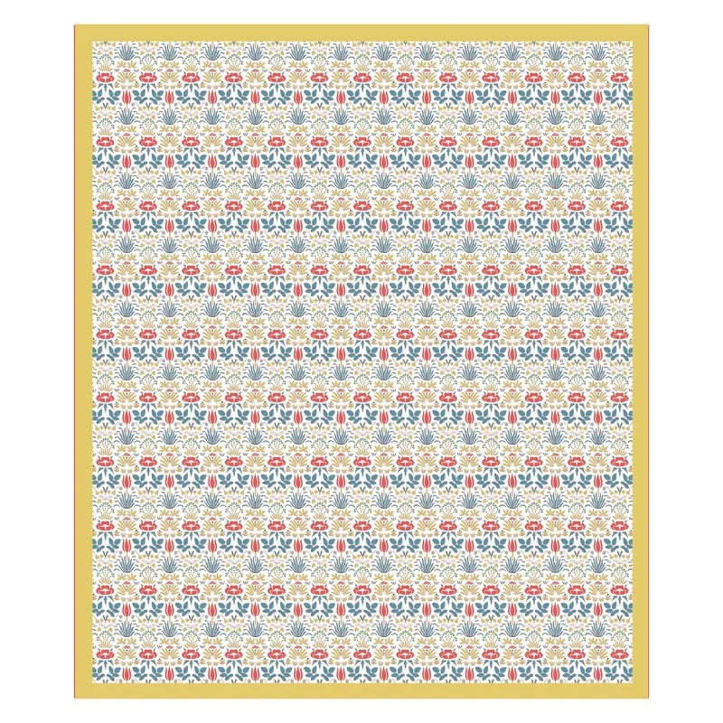 Rang Harmony Cotton Bedsheet (Blue,Yellow) - 120 TC media 5