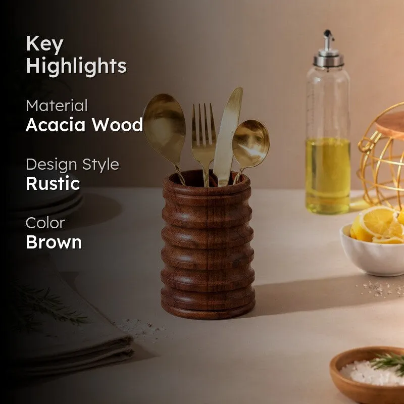 Craftia Wooden Cutlery Holder media 2