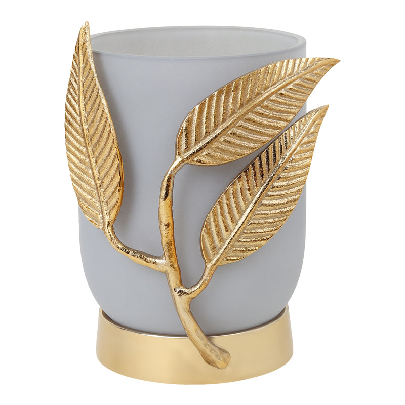Gemma Glass Vase - Grey & Gold media 3