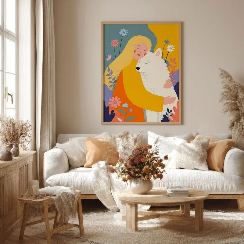 Aurelle Canvas Wall Painting With Brown Frame media 1