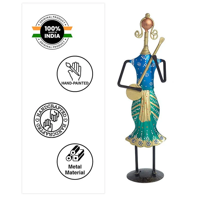 Lady Musician Iron Showpiece - Blue media 5