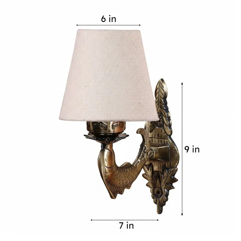 Ziada Stiva Fabric & Metal Wall Lamp - White media 5