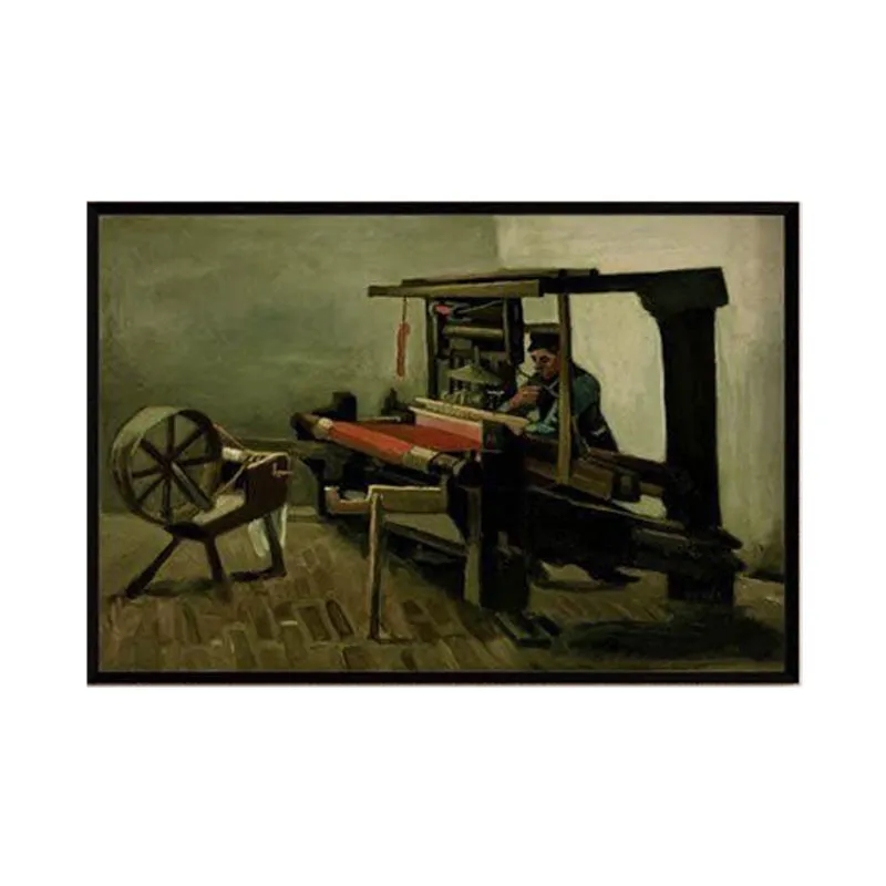 Weaver By Vincent Van Gogh - Black Frame media 6