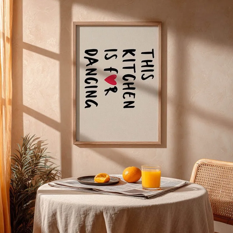 Kitchen for Dancing Archival Canvas Wall Art - Brown media 4
