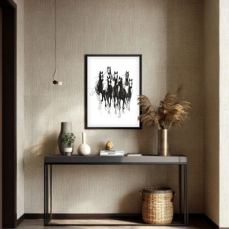 Spirit Horse Canvas Wall Painting With Black Frame media 7