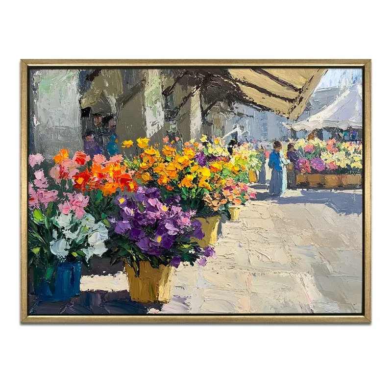 Blossom Shoppe Canvas Wall Painting With Frame media 3