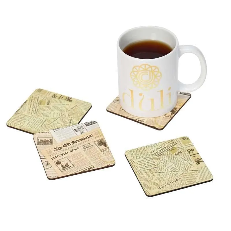 Newspaper Edit Coaster - Set Of Four media 4