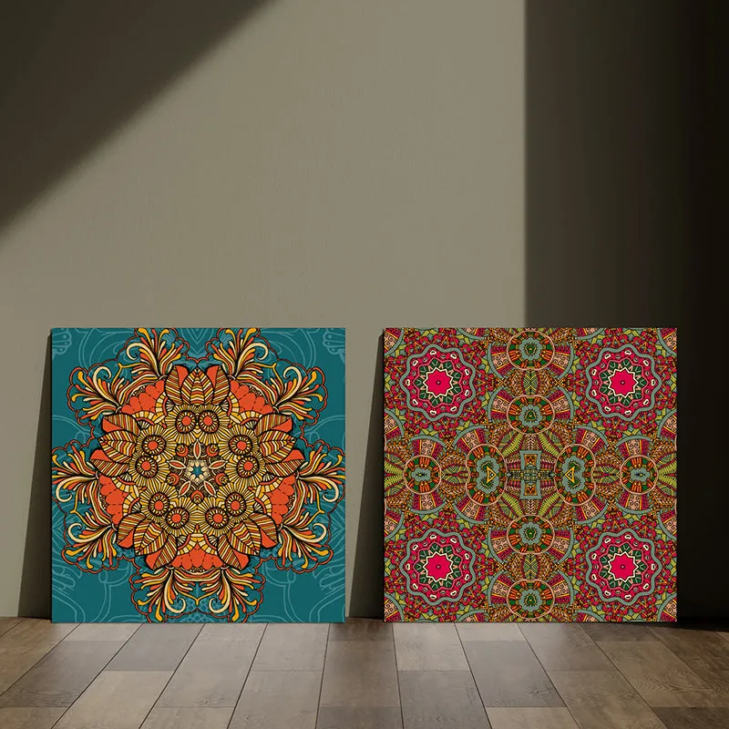 Kaleidoscope Of Colors Canvas Wall Art - Set Of Two media 8