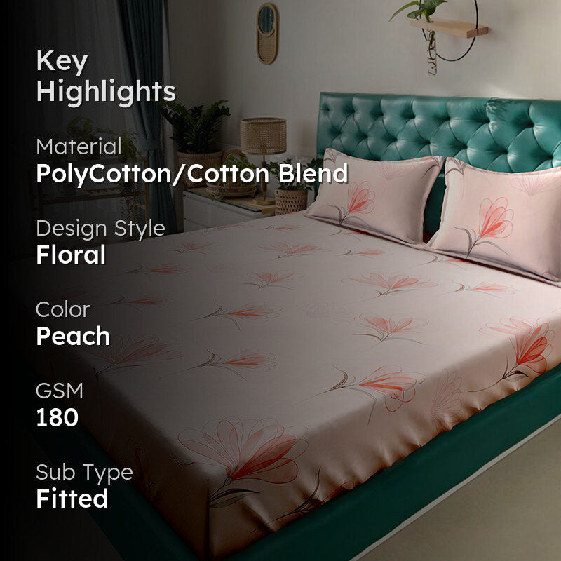 Aiesha Fitted Bedsheet - 180 GSM media 2