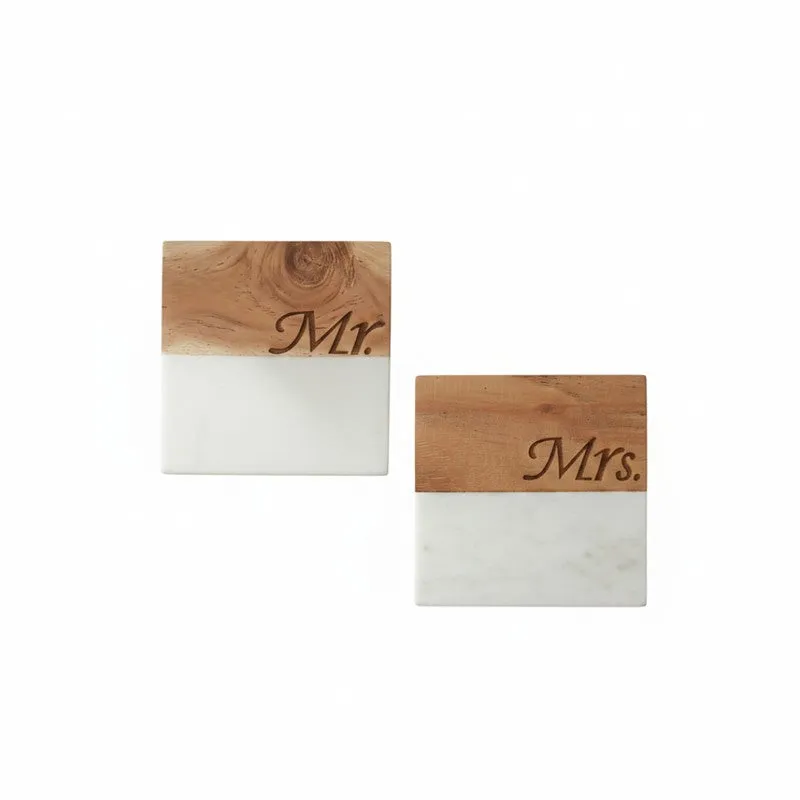 BrownChic Engraved Marble Coasters - Set Of Two media 3