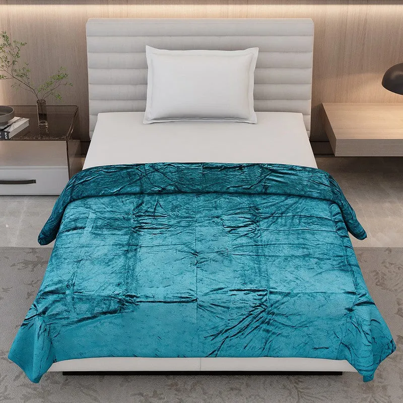 Monte Carlo Luxora Solid Polyester Blanket (Sea Green) - 300 GSM media 3