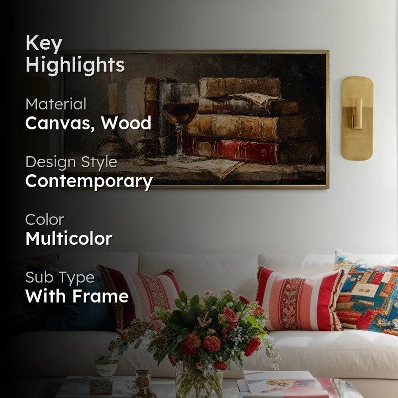 Flameveil Canvas Wall Painting With Frame media 2
