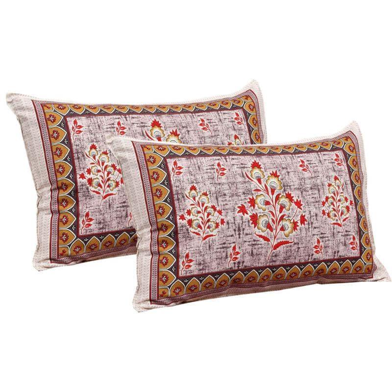 Floral Kaleidoscope Cotton Bedsheet (Red) - 120 TC media 3