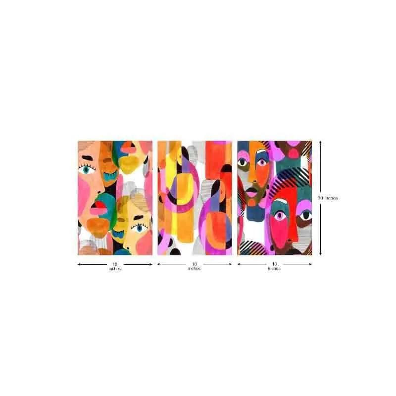 Crowded Wall Art - Set of Three media 8