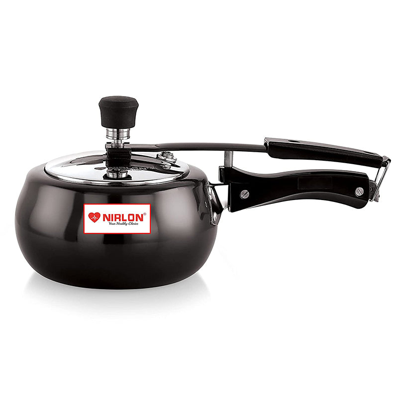 Nirlon Hard Anodized Aluminum Pressure Cooker - 2000 mL/ 8 Inches media 7