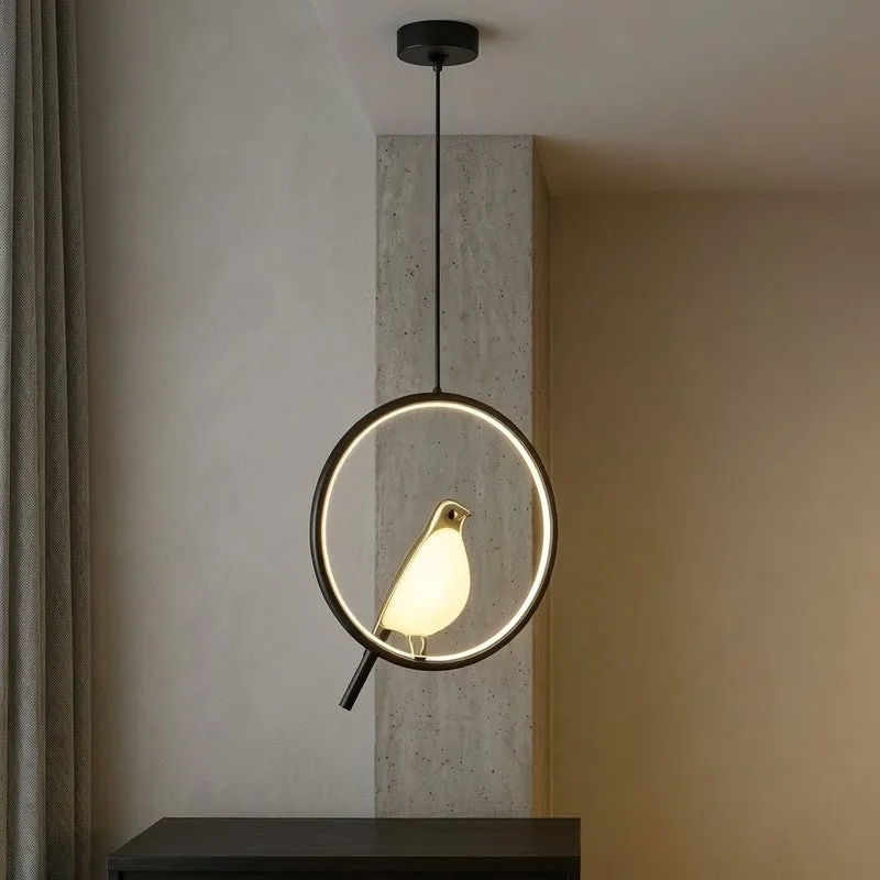 Halo Bird Metal Ceiling Lamp media 5