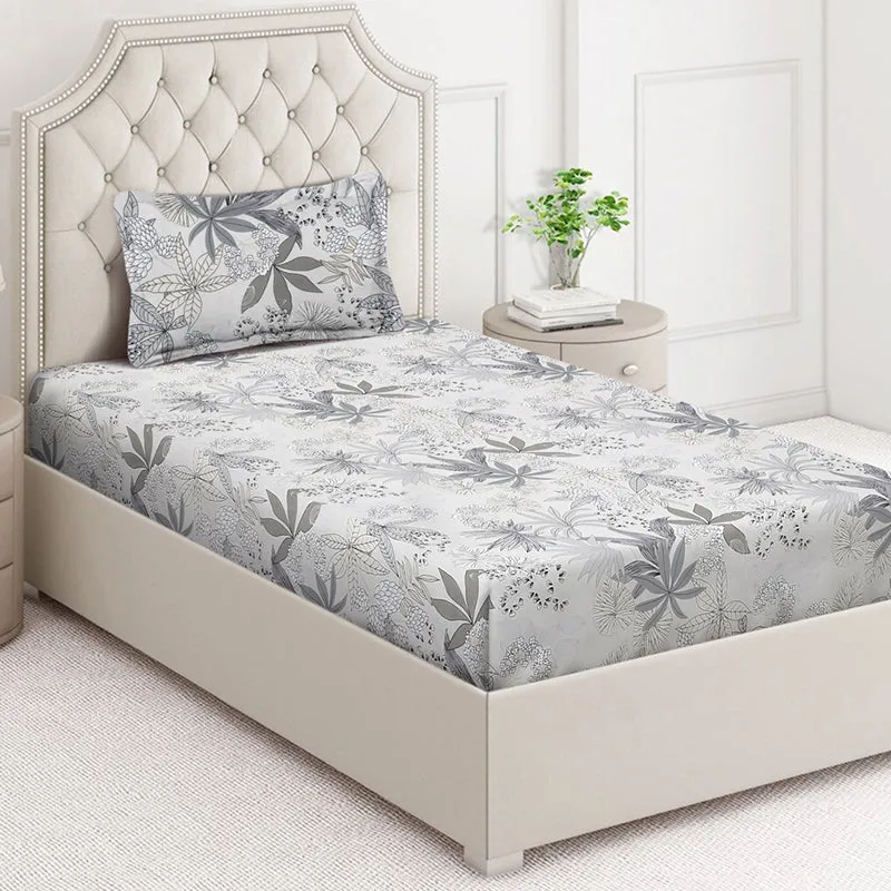 Flora & Freehand Floral Bedsheet - 130 GSM media 1