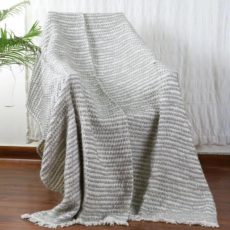 Snuggle & Stripe Knitted Throw media 1