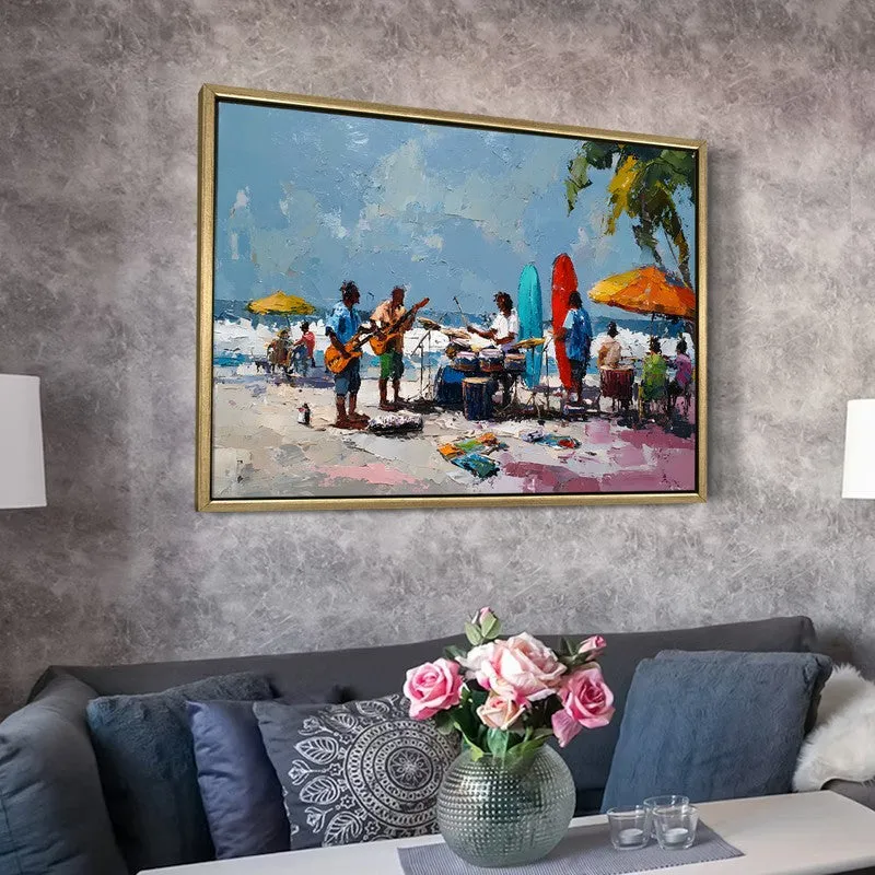 Shoreline Music Canvas Wall Painting With Frame media 6