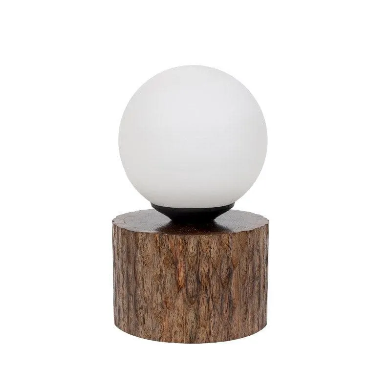 Togo Dori Moon LED Glass Table Lamp - White,Brown media 4