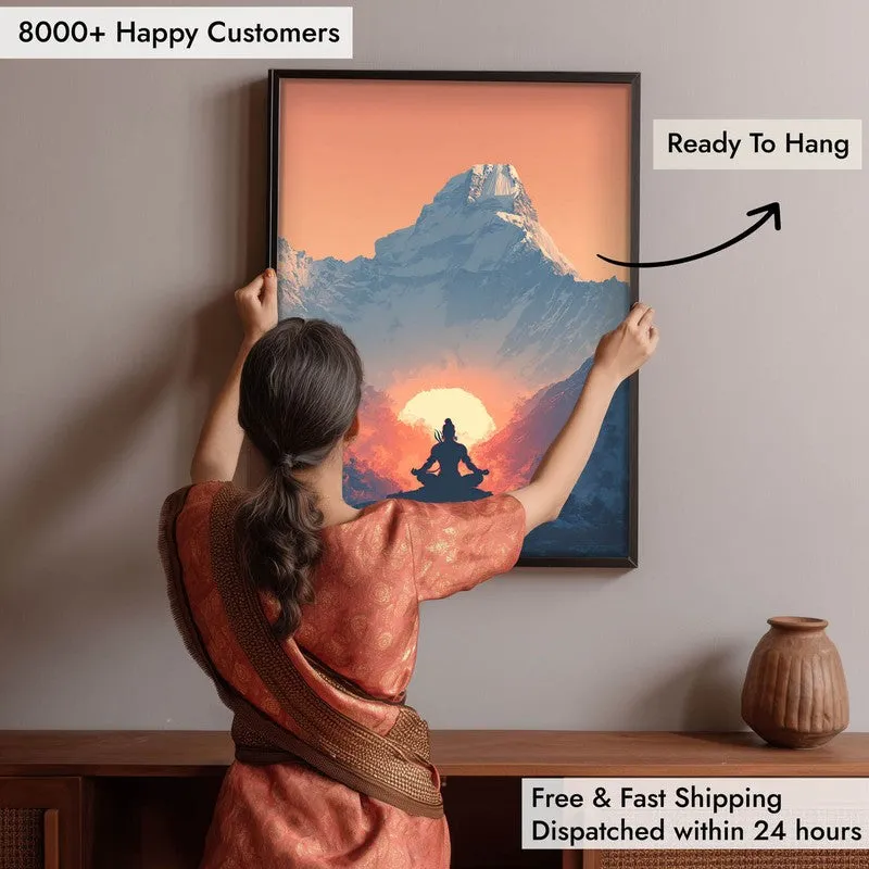 Mahadev Meditating Blissful III Wall art media 5