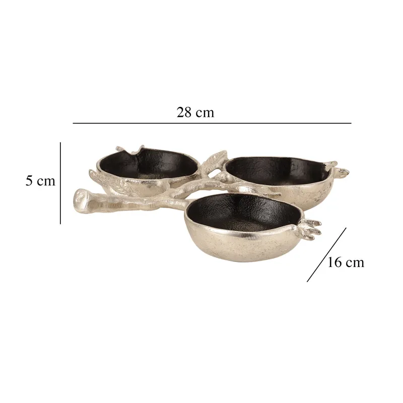 Pomegranate Shine Aluminum Platter - Black & Silver media 4