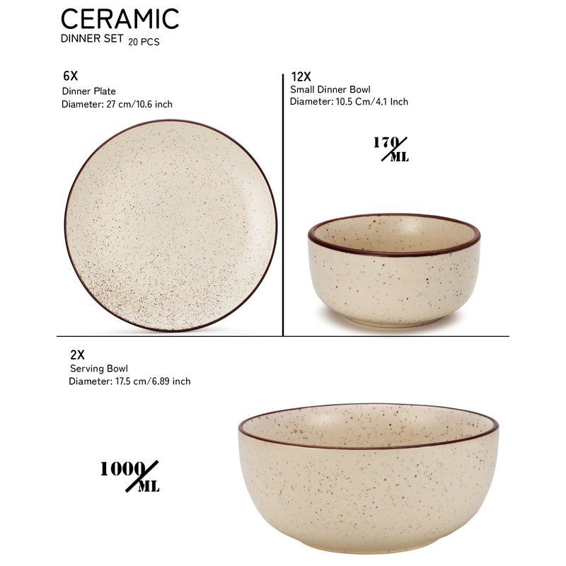 Ferado Dinnerware (Beige) - 20 Piece Set media 10