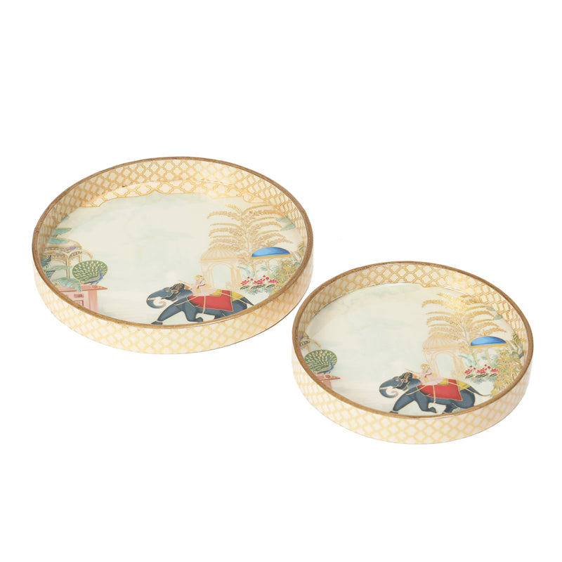 Royal Haathis Round Serving Tray - Set Of Two media 8