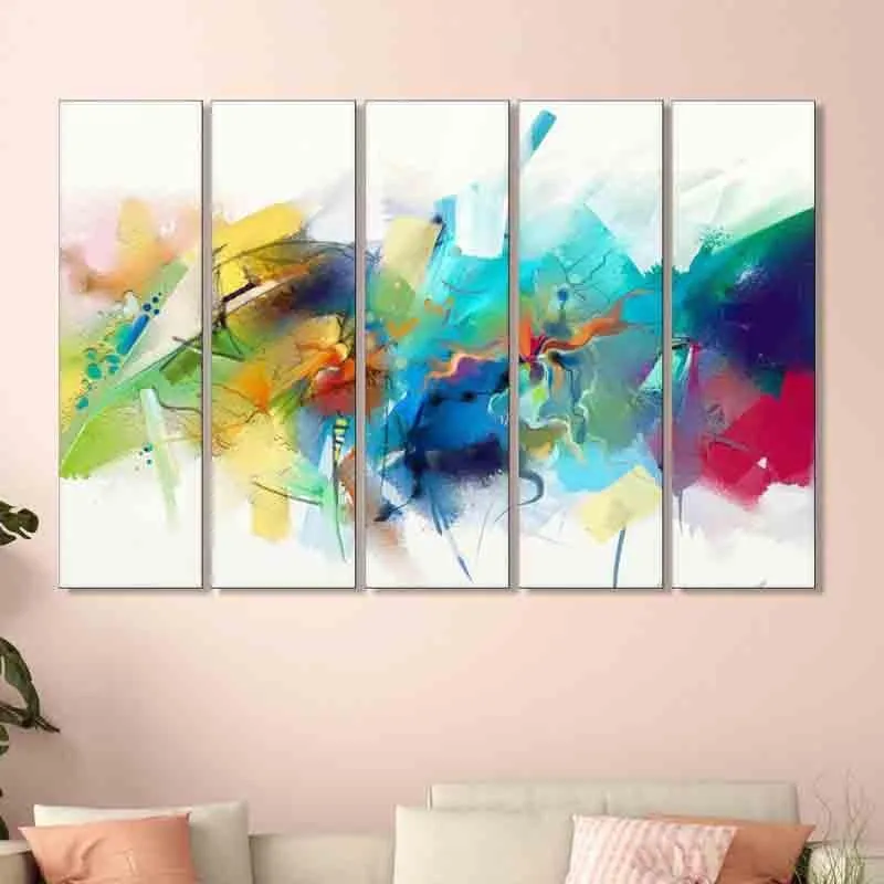 Rainbow Wall Art - Five Piece Set media 5
