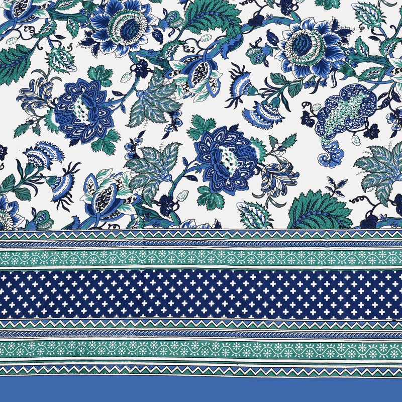 Dreamy Azure Cotton Bedsheet - 144 TC media 5