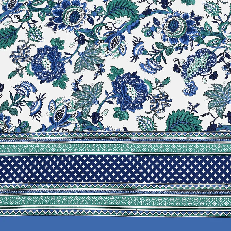Dreamy Azure Cotton Bedsheet - 144 TC media 5