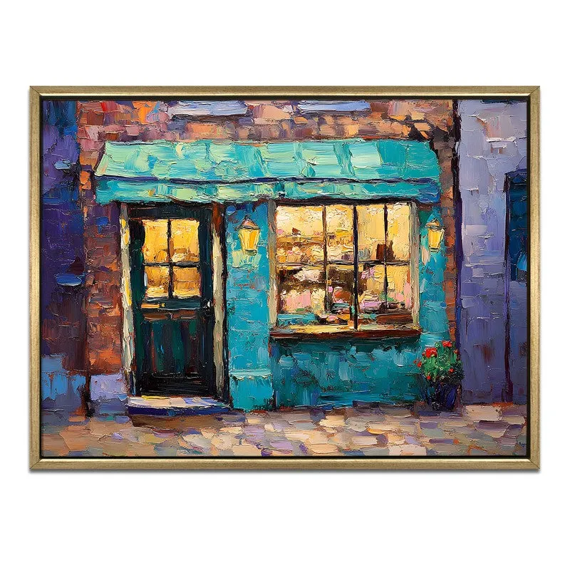 Scarlet Doorway Canvas Wall Painting With Frame media 3