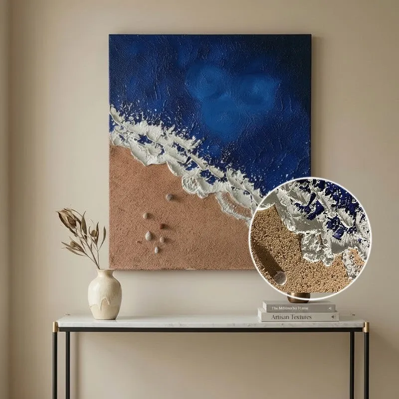 Textured Bloom Handmade Canvas Wall Painting media 3