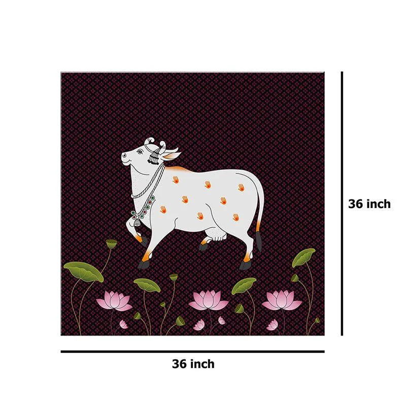 Traditional Rajastani Pichwai Cow Wall Painting media 8