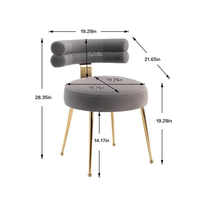 Velmora Metal Accent Chair - Grey media 10