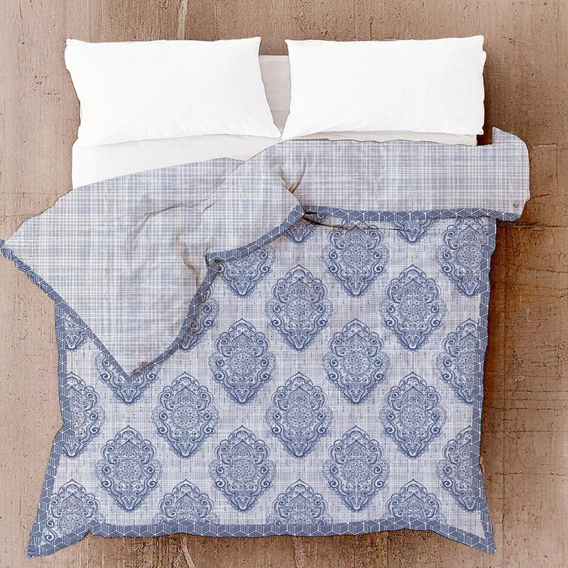 Sargam Ethnic Cotton Dohar (Blue) - 210 TC media 4