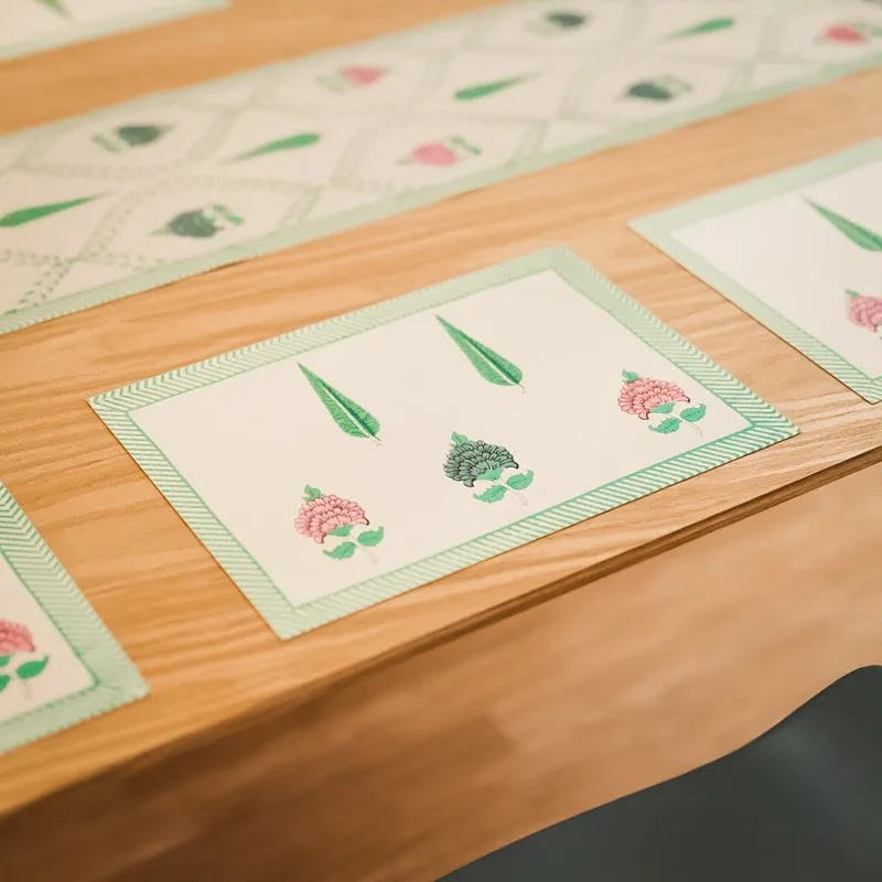 Serene Setting Cotton Table Linen Set (Green) - Seven Piece Set media 4