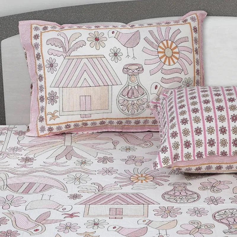 Karunya Tribal Cotton Bedsheet - 160 TC media 4