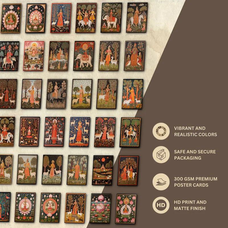 Madhubhani Collage Wall Poster - Set Of Fifty Four media 5