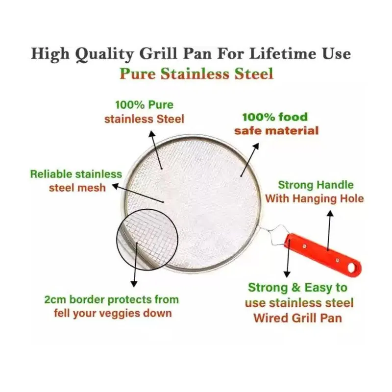 Durable Steel Roti & Chapati Grill Mesh with Handle media 6