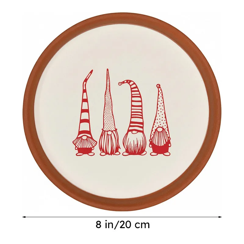 Gnome Party Terracotta Wall Plate media 5