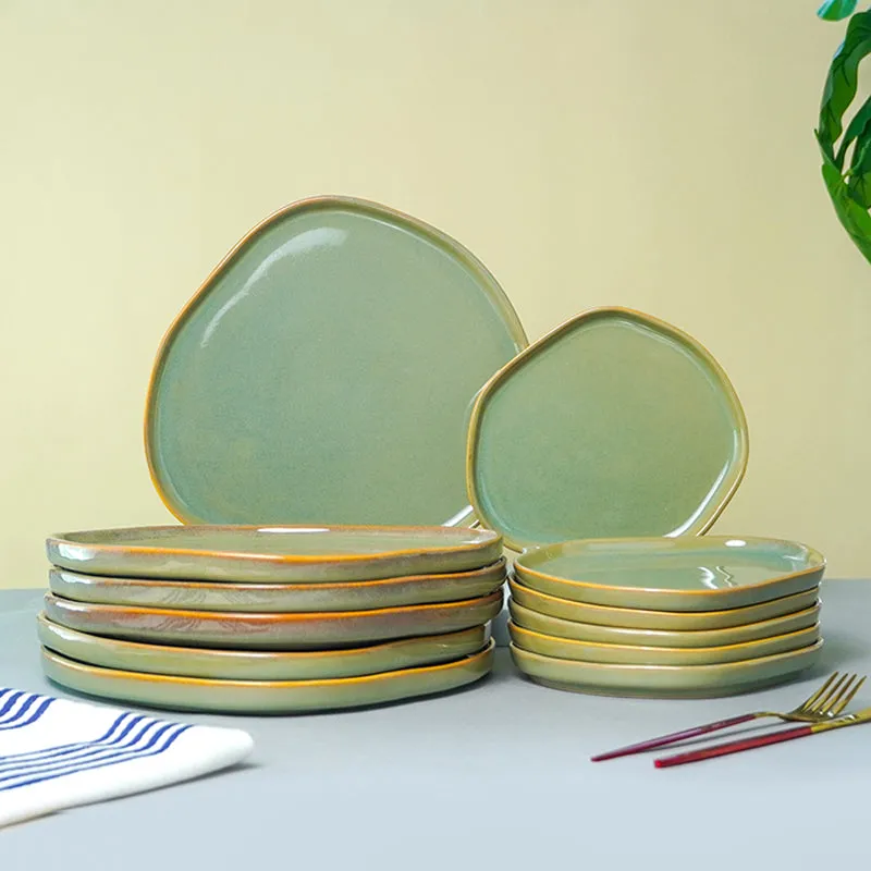 Organa Ceramic Dinner Set (Sage Green) - 12 Piece Set media 1