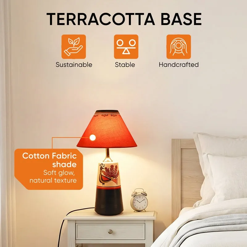 Indradatta Terracotta Table Lamp - Multicolor media 12