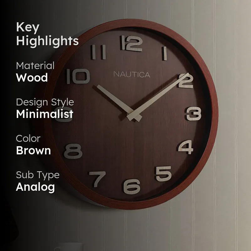 Nautica Orbit Analog Wall Clock media 2