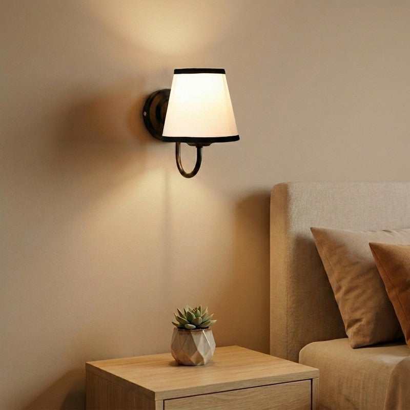 OrbitShade Monochrome Trim Cotton Wall Lamp