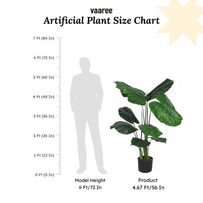 Faux Lush Pothos Plant With Black Plastic Pot - 4.6 Feet media 6
