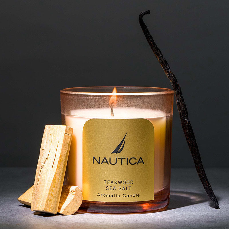 Nautica Mystic Dawn Scented Jar Candle - Teakwood, Sea Salt media 5