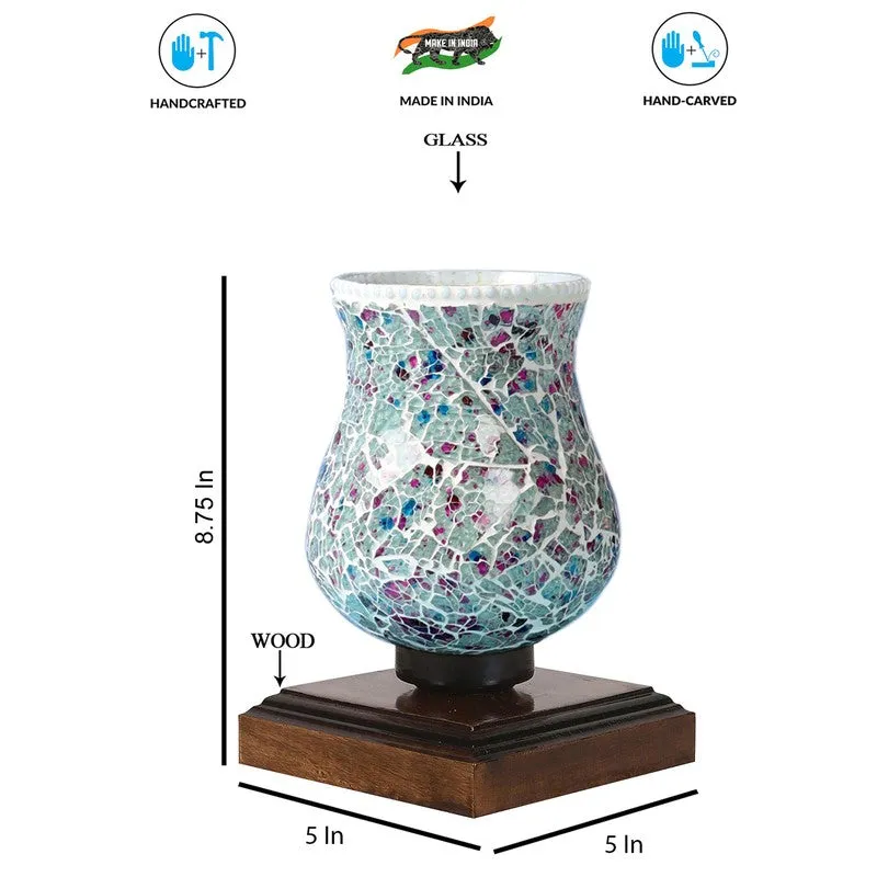 Shimmer Mosaic Glass Table Lamp - Multicolor media 9