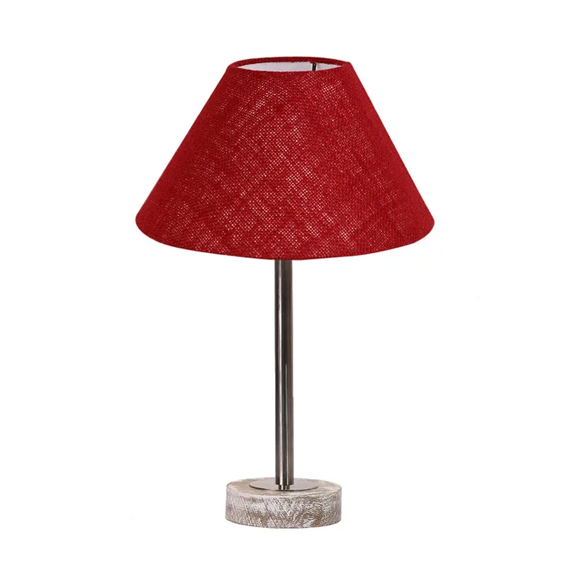 Sienna II Rodin Wooden Table Lamp - Maroon,Silver,White media 4