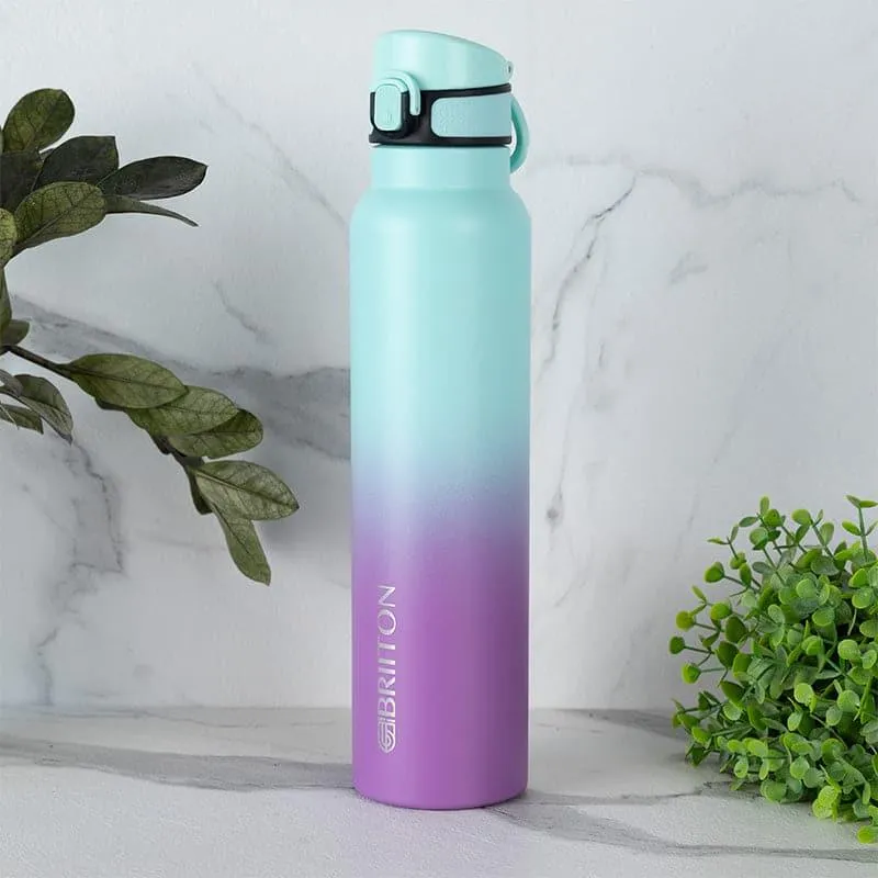 Magi Hot & Cold Thermos Water Bottle (Purple & Light Blue) - 1000mL media 1